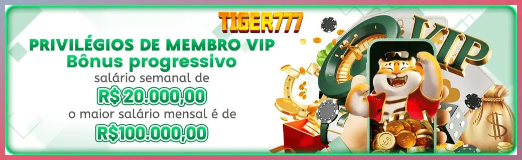 TIGRE777 bônus — cashback 15 por cento e níveis VIP